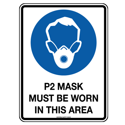 Aero Healthcare Signage Poly P2 Mask Sign 30 x 22.5cm