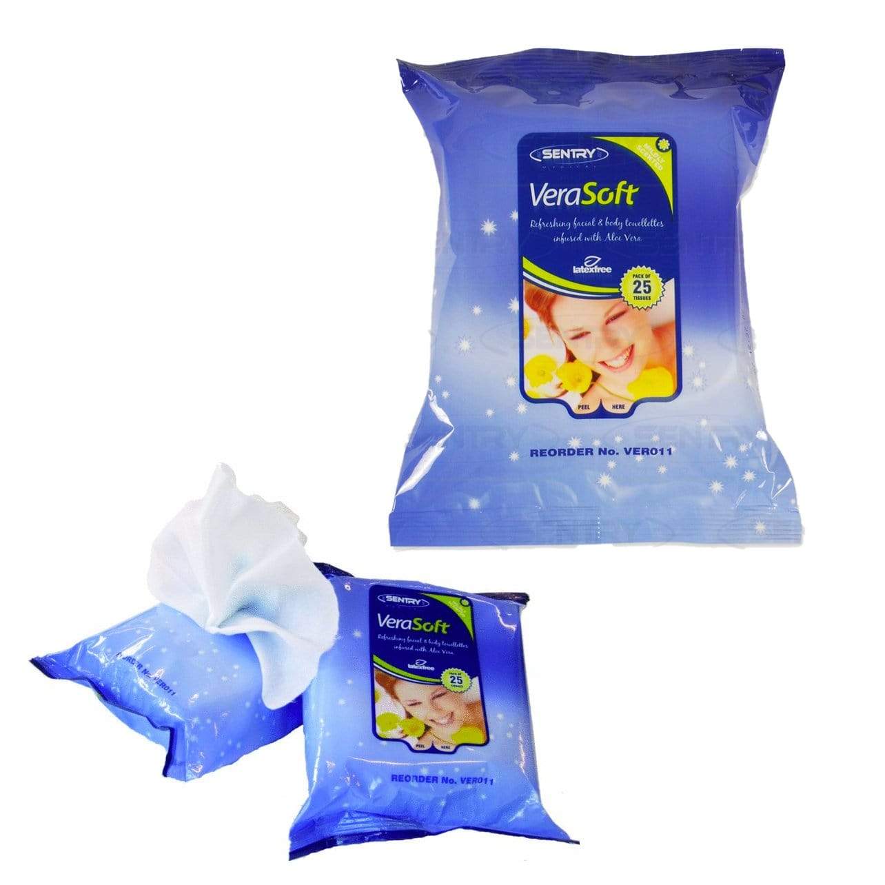 Sentry Medical Body Wipes 25Pcs / Non Sterile Sentry VeraSoft Moist Wipes