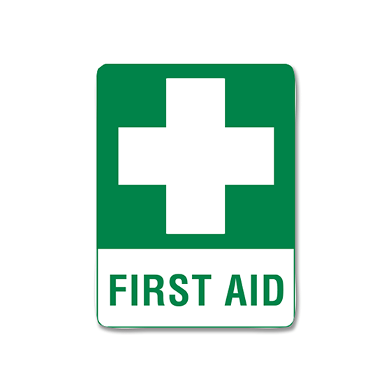 Aero Healthcare Signage Small Metal First Aid Sign 30 x 22.5cm