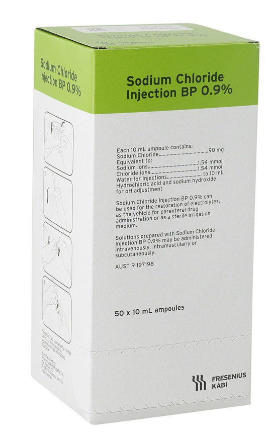 Fresenius Kabi Australia 10ml Box 50 Sodium Chloride 0.9% Injection