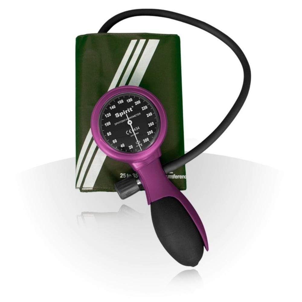 Spirit Medical Hand Held Sphygmomanometers Purple Spirit Palm Style Soft Touch Sphygmomanometer