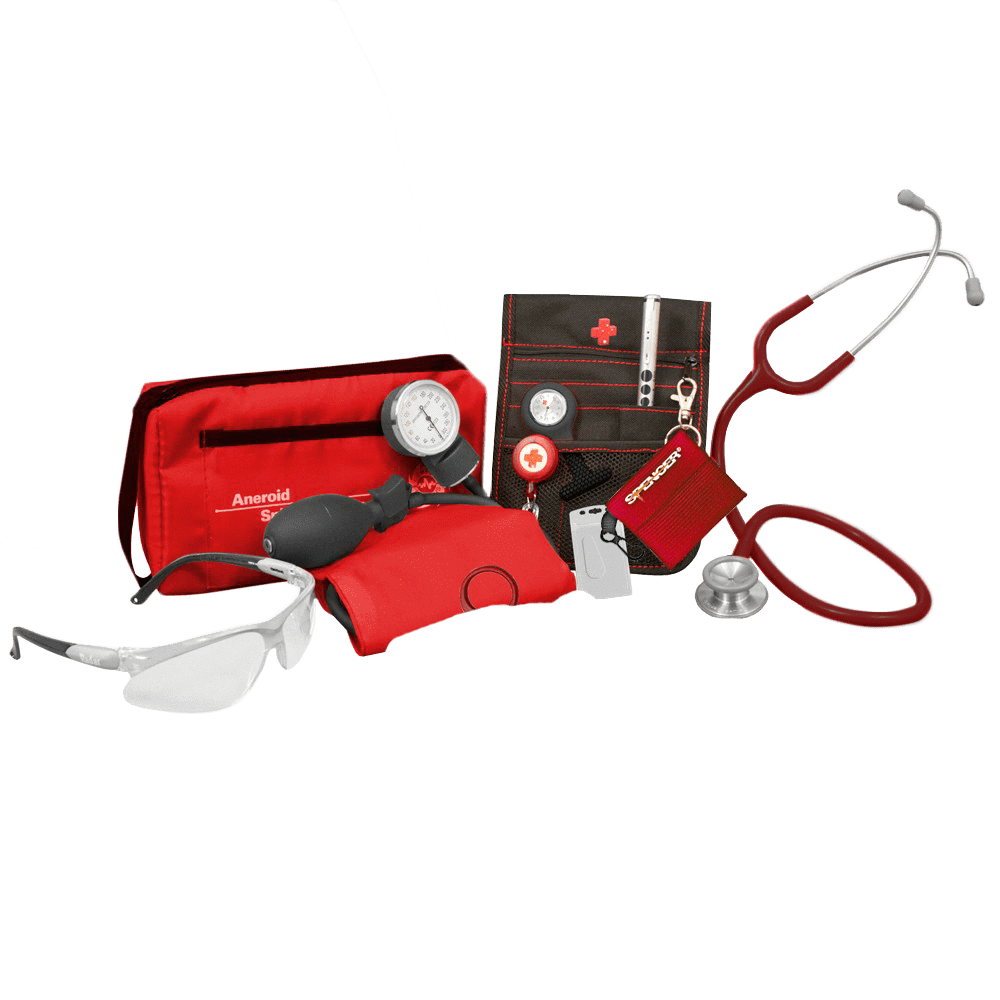 Medshop Littmann Nursing Kits Student Nursing Pack Littmann Classic III Burgundy
