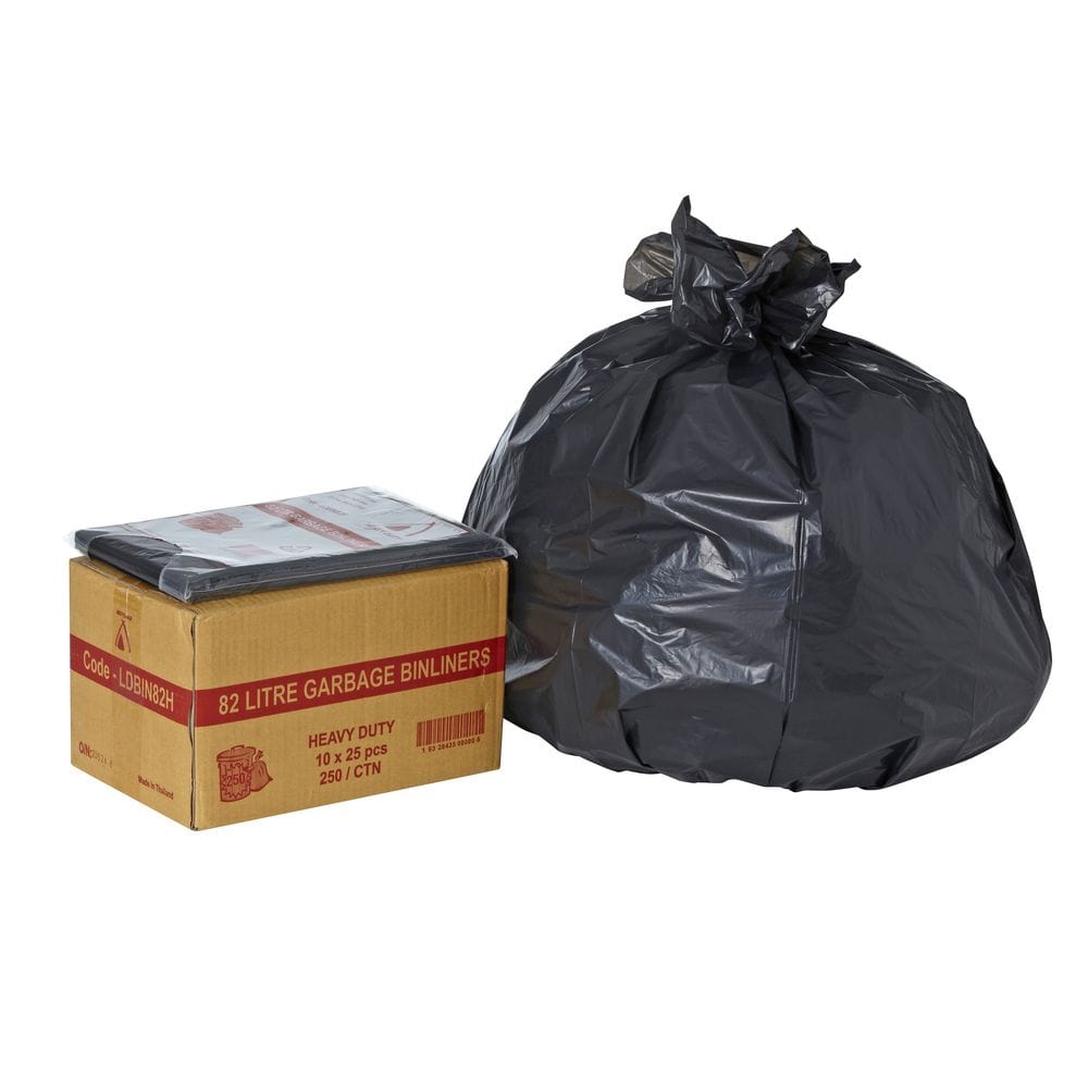 PIM-BUN Tailored Packaging Heavy Duty Bin Liners 82L Black