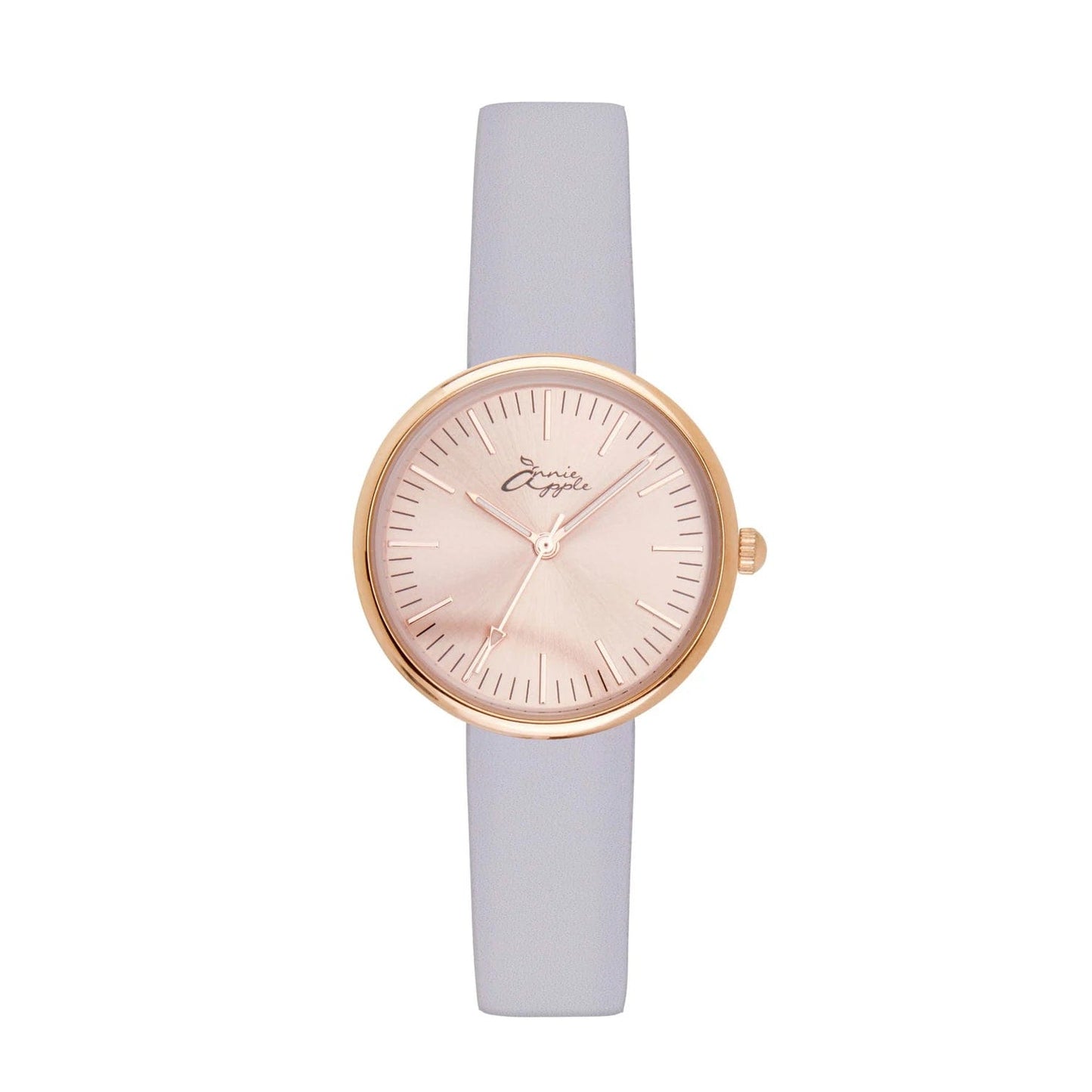 Annie Apple Fob Watches Venus Interchangeable Rose Gold/Lilac Leather Fob Watch