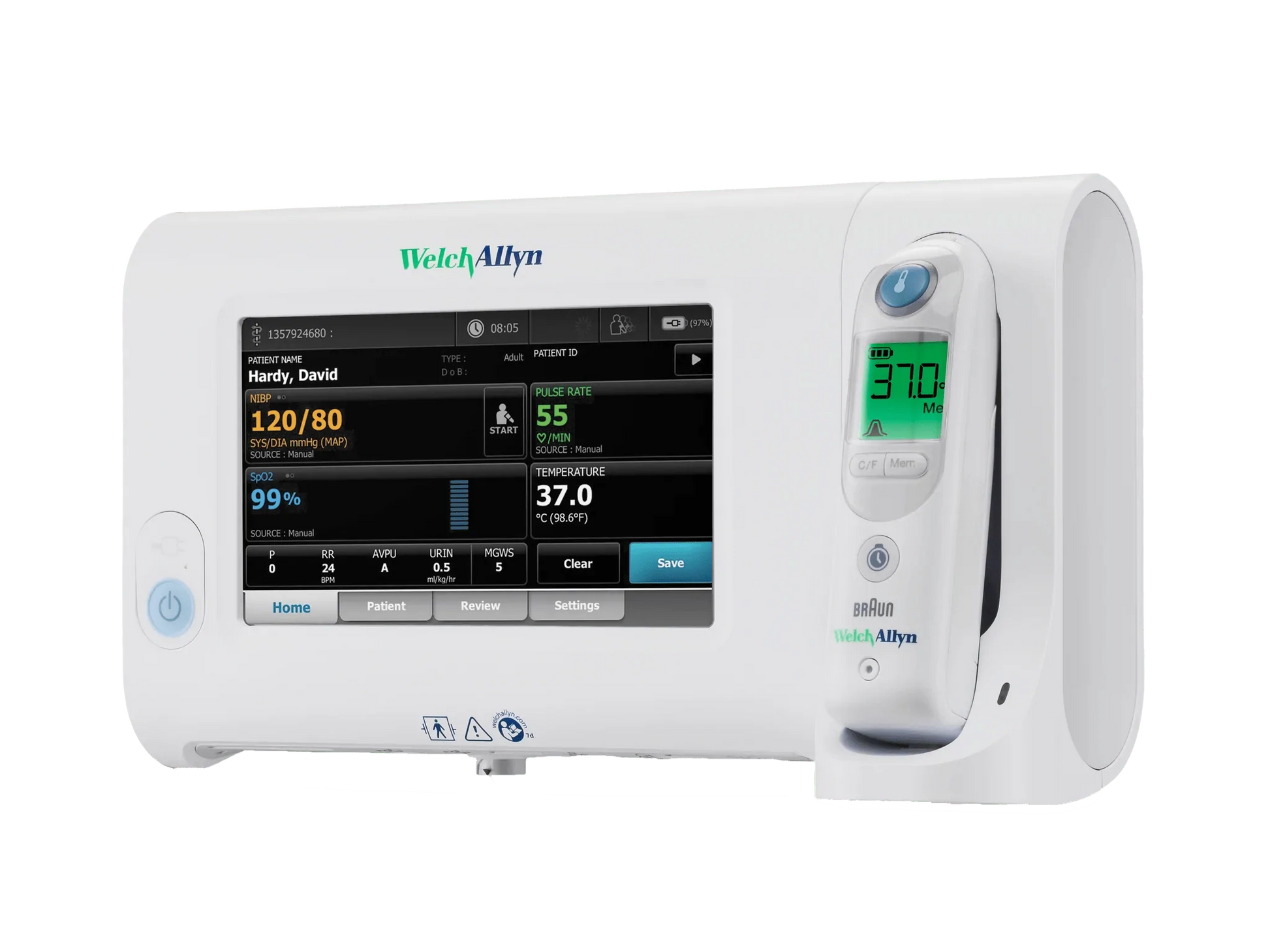 Welch Allyn Vital Signs Accessories Welch Allyn VALUE Connex Spot Monitor, NIBP, Nonin SpO2, PRO 6000 Welch Allyn Connex Spot Vital Signs