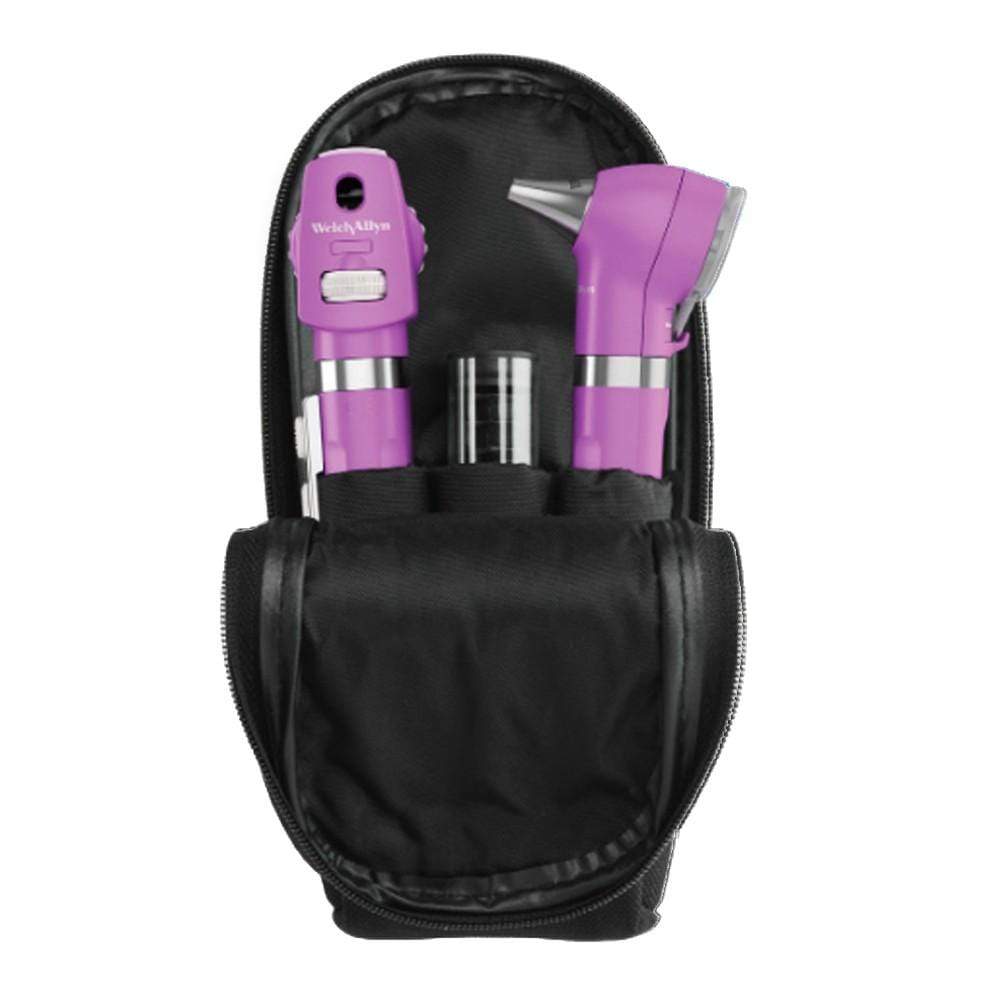 Welch Allyn Diagnostic Sets Soft Case / Plum Welch Allyn Pocket LED Set with Ophthalmoscope Otoscope 2 Handles