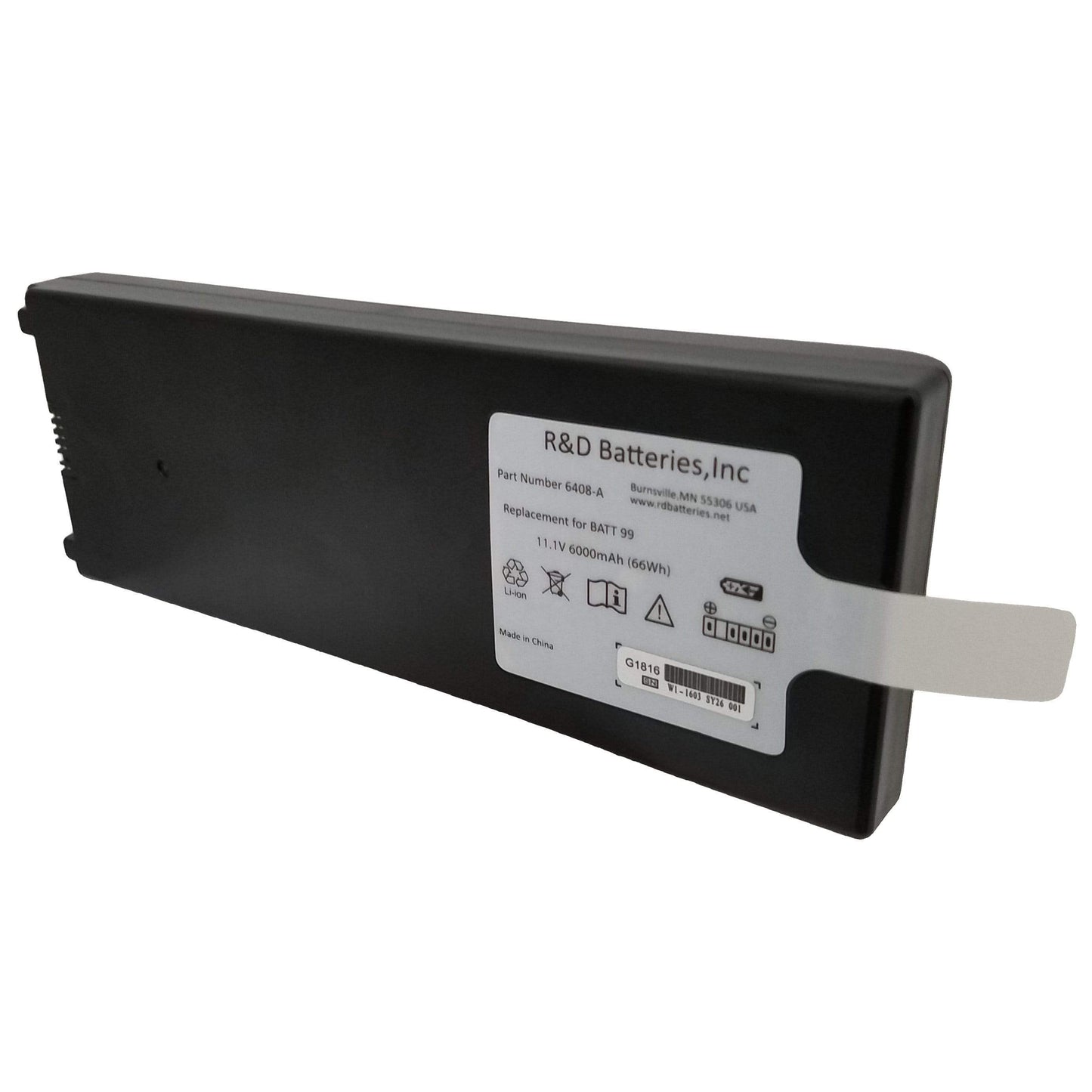 Welch Allyn Batteries 9 Cell Lithium-Ion Battery (single pack) for CVSM CP150 / BATT99 Welch Allyn Replacement Batteries and Upgrade Packs