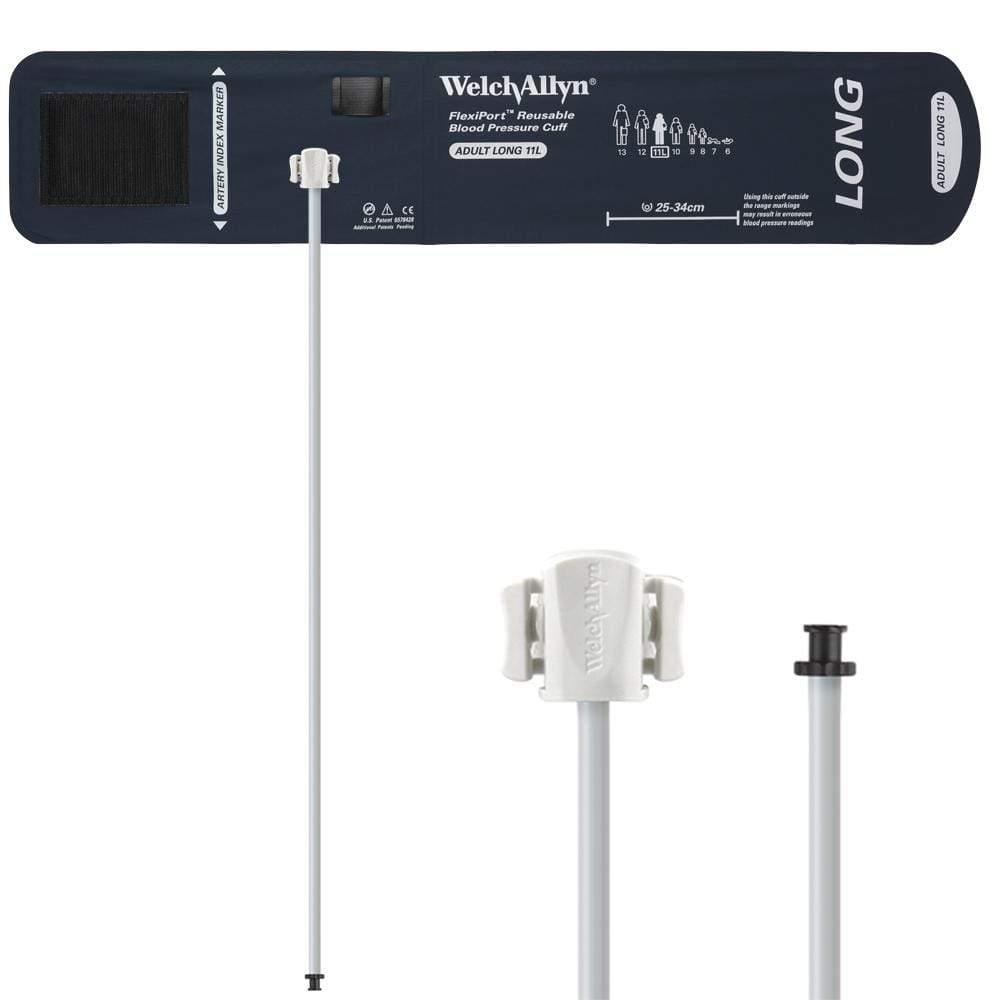 Welch Allyn Blood Pressure Cuffs Adult Long Size 11L 25-34cm / One-Tube TP Connector Welch Allyn Reusable FlexiPort Blood Pressure Cuffs