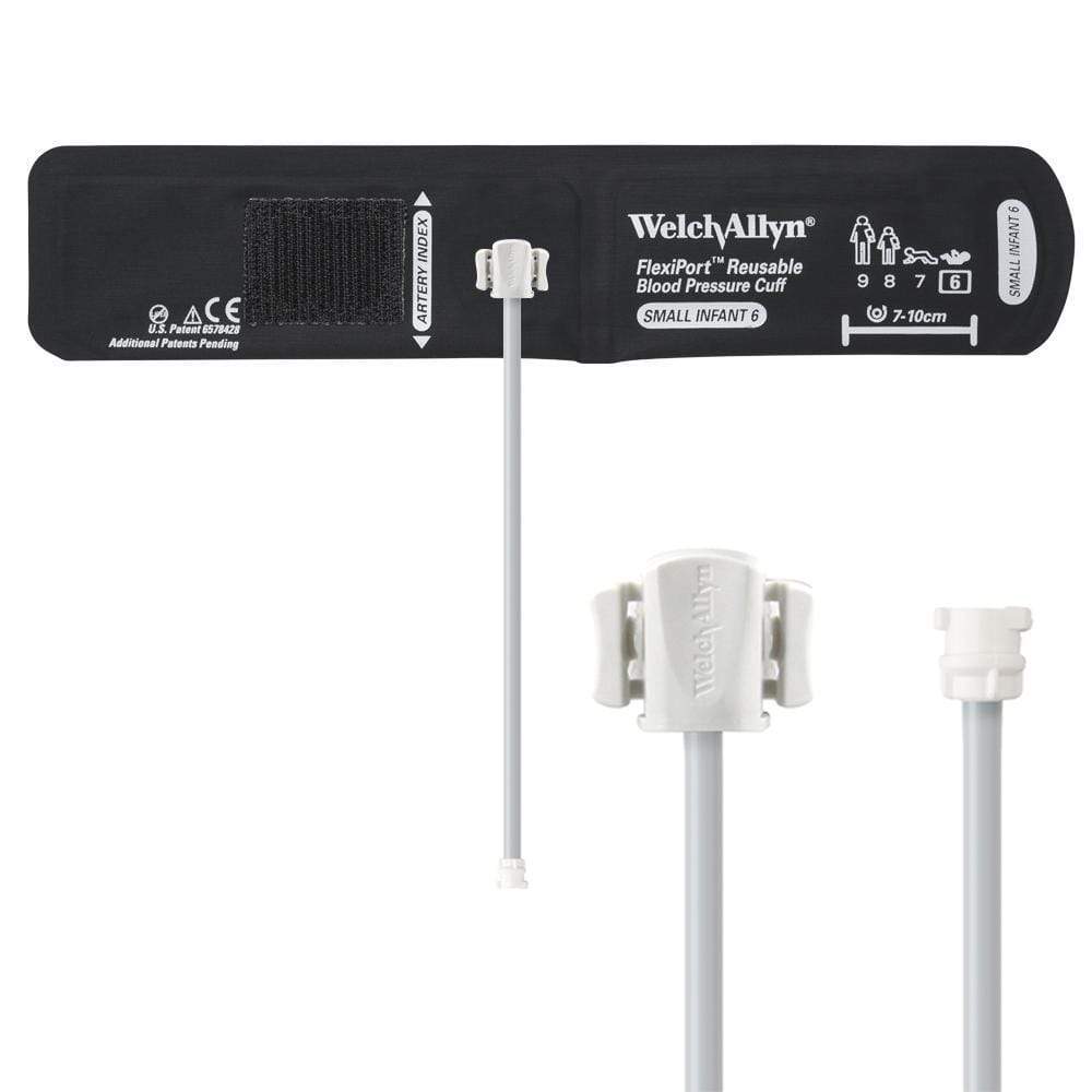 Welch Allyn Blood Pressure Cuffs Small Infant Size 6 7-10cm / One-Tube Locking Welch Allyn Reusable FlexiPort Blood Pressure Cuffs