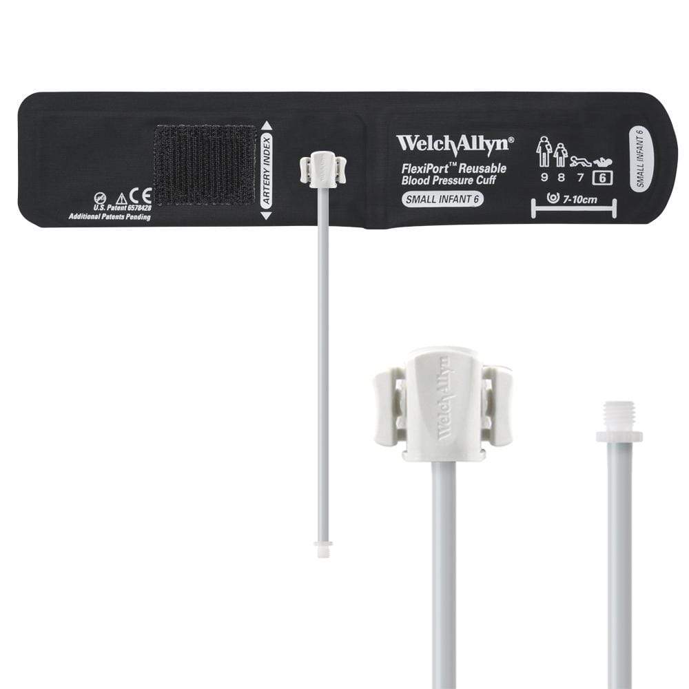 Welch Allyn Blood Pressure Cuffs Small Infant Size 6 7-10cm / One-Tube Screw Welch Allyn Reusable FlexiPort Blood Pressure Cuffs