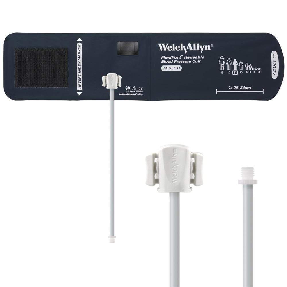 Welch Allyn Blood Pressure Cuffs Adult Size 11 25-34cm / One-Tube Screw Welch Allyn Reusable FlexiPort Blood Pressure Cuffs