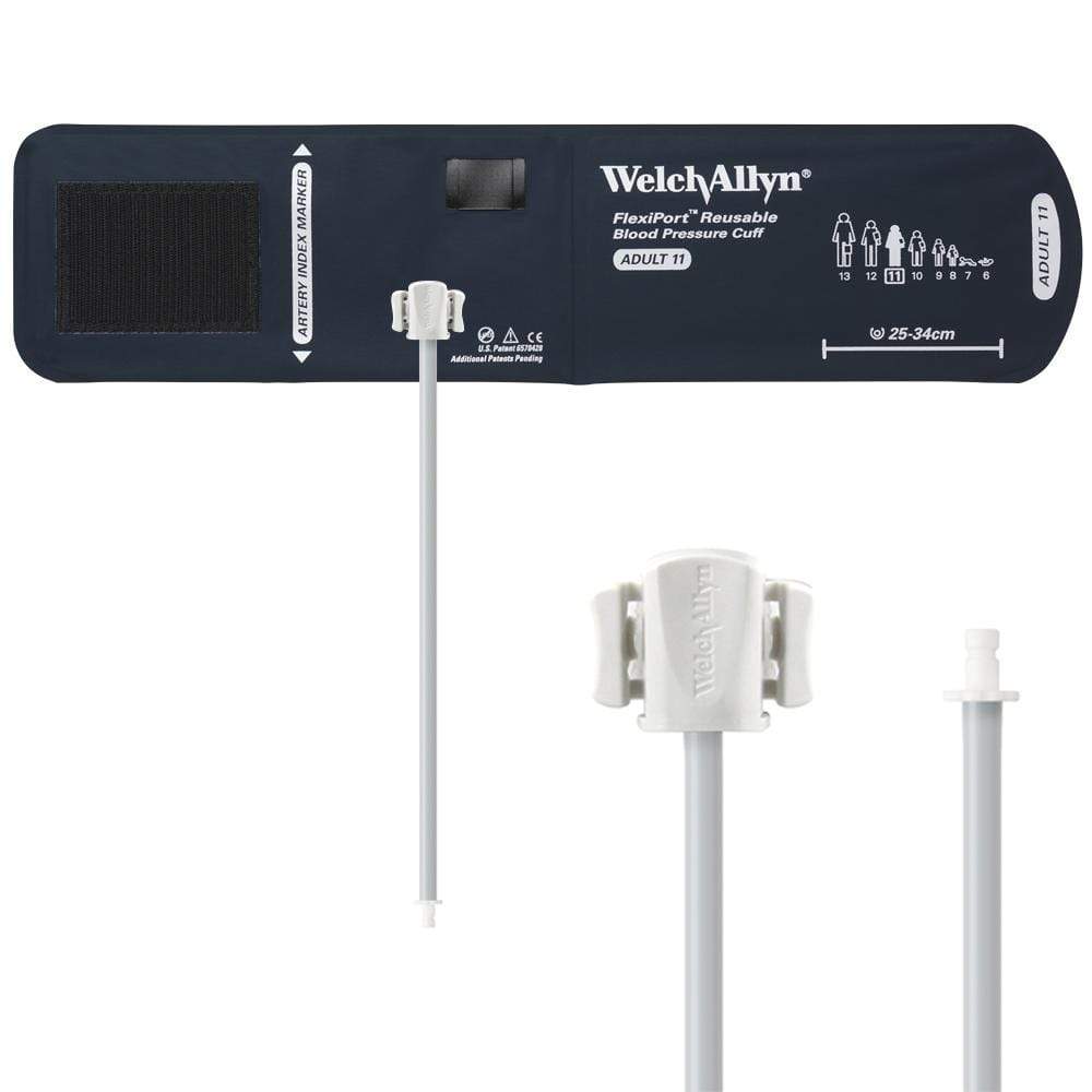 Welch Allyn Blood Pressure Cuffs Adult Size 11 25-34cm / One-Tube Bayonet Welch Allyn Reusable FlexiPort Blood Pressure Cuffs