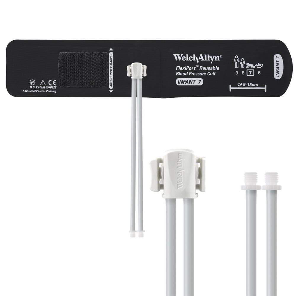 Welch Allyn Blood Pressure Cuffs Infant Size 7 9-13cm / Two-Tube Screw Welch Allyn Reusable FlexiPort Blood Pressure Cuffs