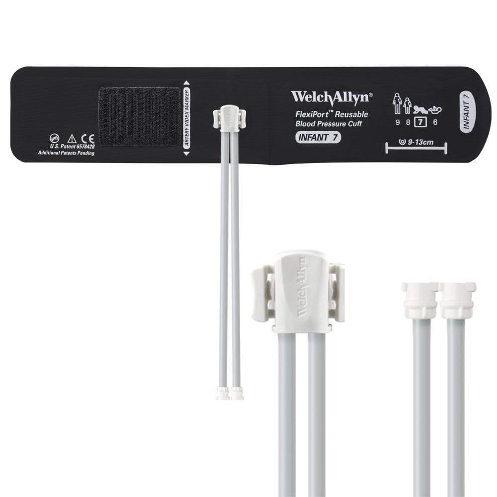 Welch Allyn Blood Pressure Cuffs Infant Size 7 9-13cm / Two-Tube Locking Welch Allyn Reusable FlexiPort Blood Pressure Cuffs