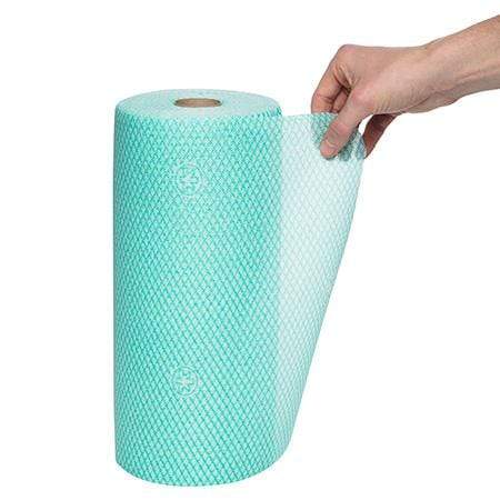 Wypall Wipers Reusable Green / 30cm x 46m / 107 Wipers/Roll WYPALL Re-Usable Wipers Colour Coded Heavy Duty Wipers: Single Sheet