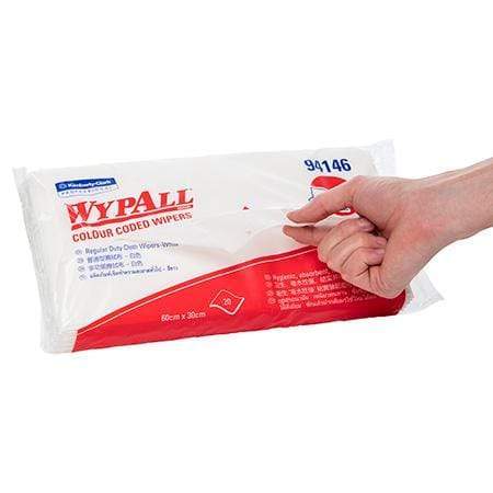 Wypall Wipers Reusable White / 60cm x 30cm / 20 Wipers/Pack WYPALL Re-Usable Wipers Colour Coded Wipers - Regular Duty